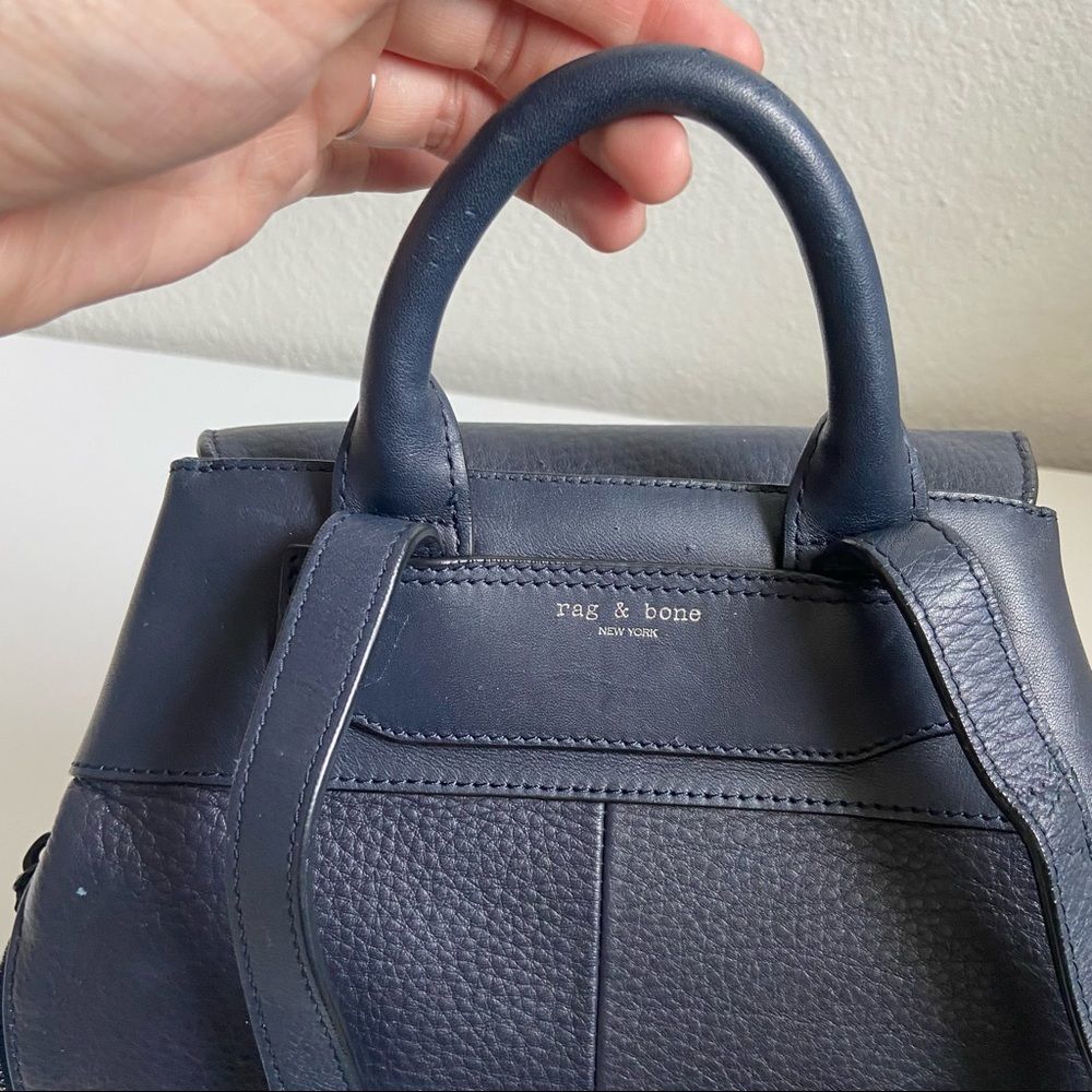 Rag & Bone navy blue leather backpack - Picture 15 of 16
